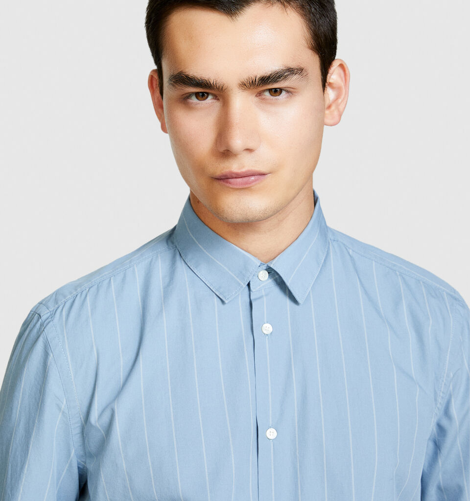 Striped shirt - men's slim fit shirts - Light Blue | Sisley image number 5